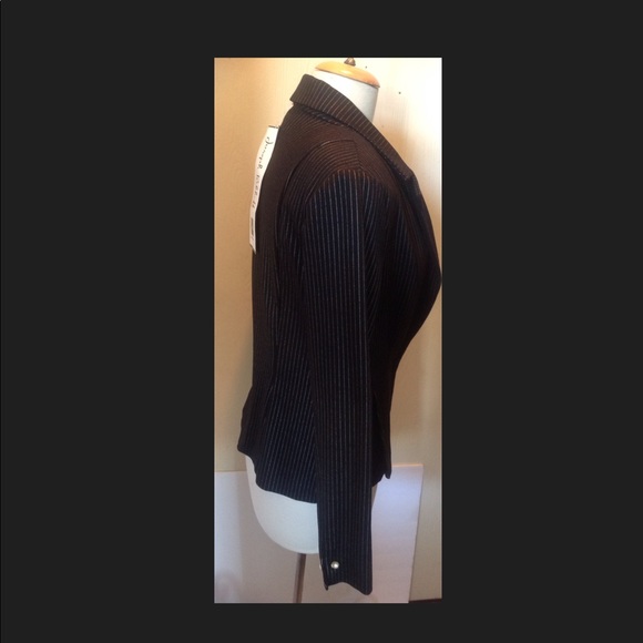 Joseph Ribkoff Jacket Black and white stripes SZ8 - Picture 7 of 8